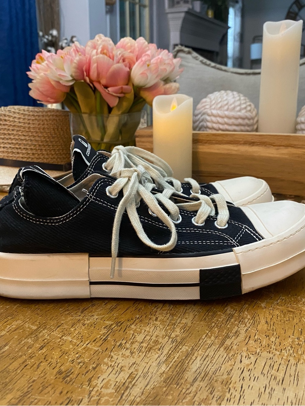 Converse x Rick Owens DRKSHDW DRKSTAR Chuck 70 Low sneakers. Size 9.5